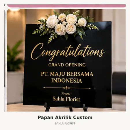 Papan Bunga Akrilik Senayan City